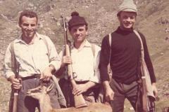 ANN0 1968 RIBORDONE, VALLONE DI BOIRETTO.DA DESTRA MARIO BOETTO, GINO BOETTO,DOMENICO BRUNASSO